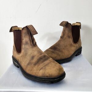 Blundstone Chelsea Boots Rustic Brown On Genuine Leather  W6
